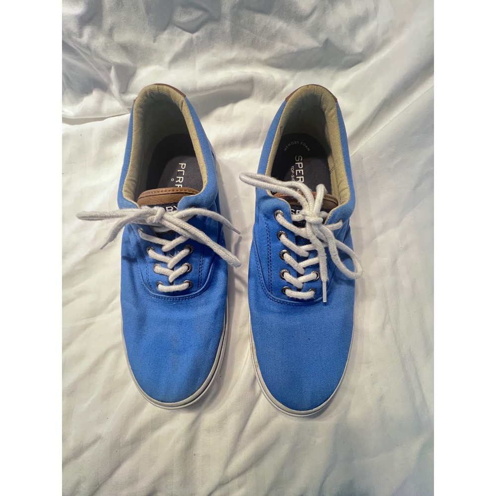 Sperry Top-Sider Mens Striper II CVO‎ Blue Canvas Sneakers Size 10M STS14491